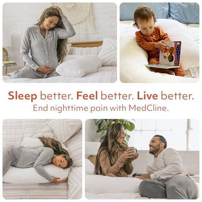 MedCline J-Shaped Therapeutic Full Length Body Pillow for Side Sleepers - size: Therapeutic