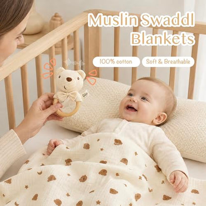 Baby Gift Set for Baby Shower - 10 Piece Newborn Box with Essentials - color: Little Bear