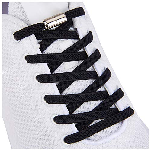 anan520 Tieless Elastic Shoe Laces, No Tie Shoelaces for Kids/Adults - color: 1-black