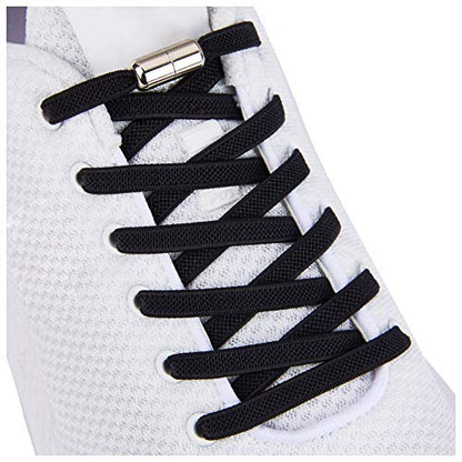 anan520 Tieless Elastic Shoe Laces, No Tie Shoelaces for Kids/Adults - color: 1-black