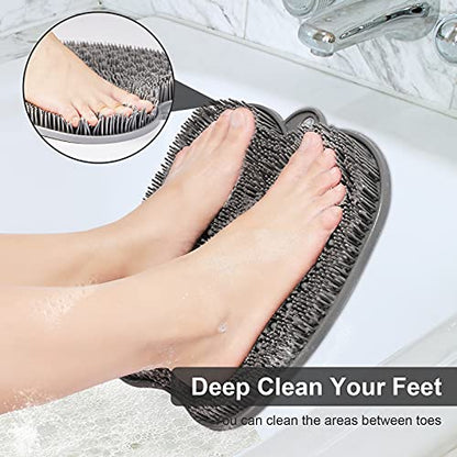HONYIN XL Large Shower Foot Scrubber Mat with Non-Slip Suction Cups
