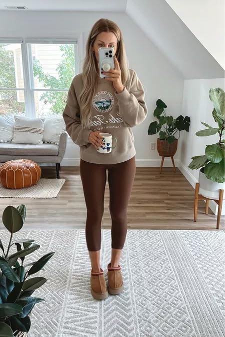 HeyNuts Workout Pro Leggings 21" - color: Java Coffee, size: Medium