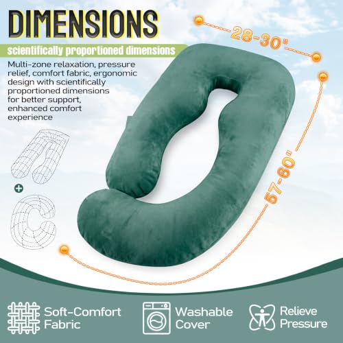 60 Inch Pregnancy Pillow for Sleeping (Navy) - color: Navy