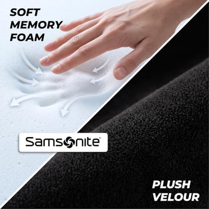 SAMSONITE - Half Moon Lumbar Support Pillow, Elevates Comfort, 100% Pure Memory Foam, Fits Most Seats