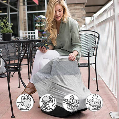 Boppy 4 and More Multi-Use Cover, UPF 50+ Nursing, Car Seat & Stroller - color: Pearl Gray