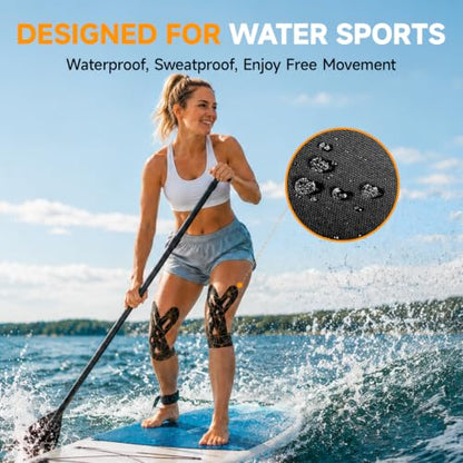 TEAWOO PreCut Kinesiology Tape for Knees, 12P Extra Adhesive Athletic Tape