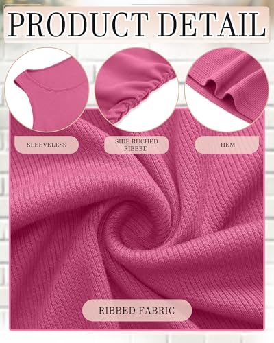 Riyiper 3 Pack Women's Maternity Tank Tops - color: Black, Rose Red, Apricot, size: Small