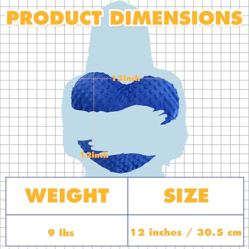 Briwooody Weighted Pillow Glass Bead Calming Body Pillows, Blue - color: Blue