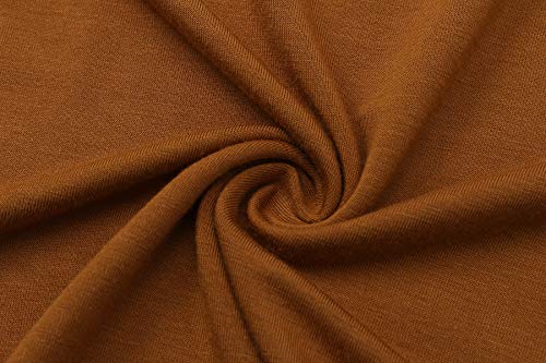 OThread & Co. Women's Basic Crop Tops Stretchy Casual Scoop Neck Sleeveless Crop Tank Top - color: Camel, size: Large