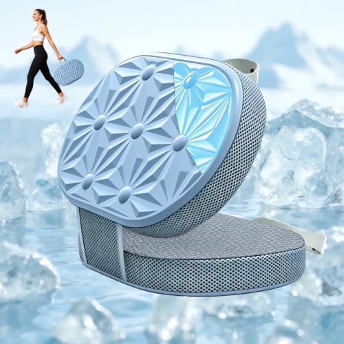 Foldable Cooling Gel Memory Foam Seat Cushion for Outdoor & Stadium Use - color: Gray Leather