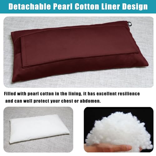 Post Surgery SeatBelt Pillow for Pregnancy Mastectomy Hysterectomy Recovery - color: Wine