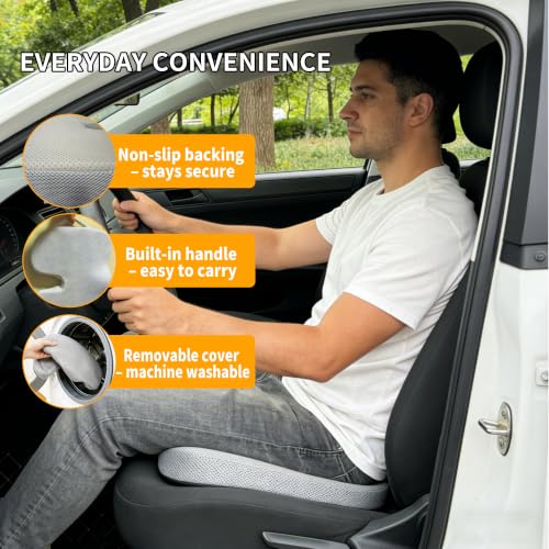 Coccyx & Tailbone Support Seat Cushion, Grey - color: Grey