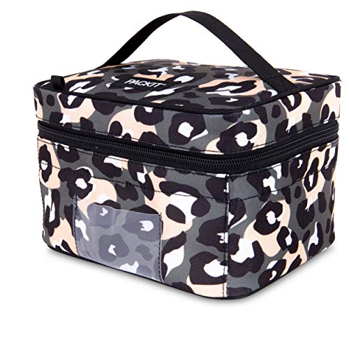 PackIt Freezable Breastmilk Cooler & Formula Cooler, Wild Leopard Gray - color: Wild Leopard Gray