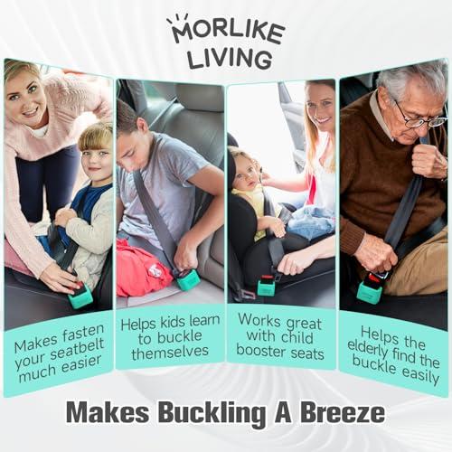 Morlike Silicone Buckle Holder Booster - Fits Most, Not All (Light Blue, 2 Pack) - color: Light Blue, 2 Pack