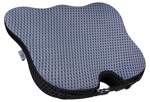 Wedge Car Seat Cushion for Better Visibility & Sciatica Pain Relief - color: Gray