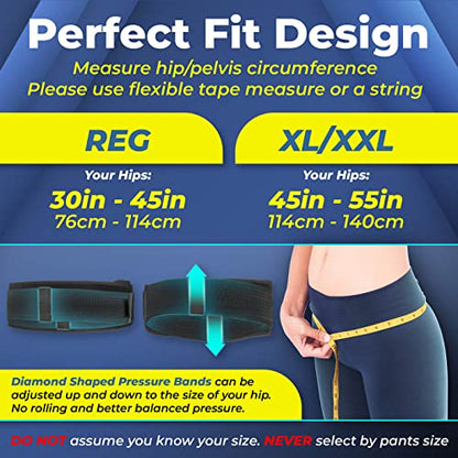 Sparthos Sacroiliac SI Belt, SI Joint Belt for Women & Men - Black, Regular - color: Black