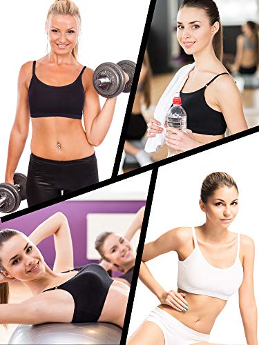 Blulu 3/6/12 Pack Camisole Bra Wireless Bralette - color: Black White Nude, size: Small