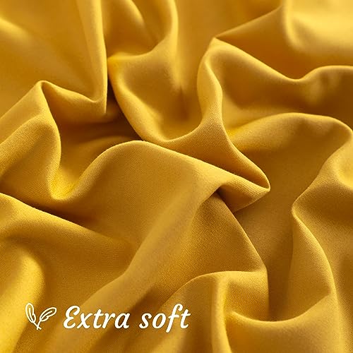 NTBAY Body Microfiber Pillowcases, Set of 2, Ginger Yellow - color: Ginger Yellow, size: Body (20"x54")