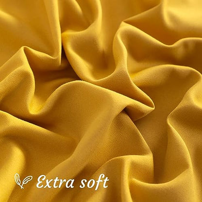 NTBAY Body Microfiber Pillowcases, Set of 2, Ginger Yellow - color: Ginger Yellow, size: Body (20"x54")