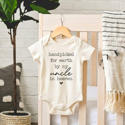 Handpicked For Earth By My Uncle In Heaven Bodysuit (0-3 Months, Natural)