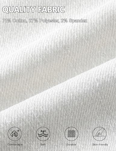 Foucome Women's Maternity Jeans Wide Leg Pregnancy Capris - color: White, size: X-Large