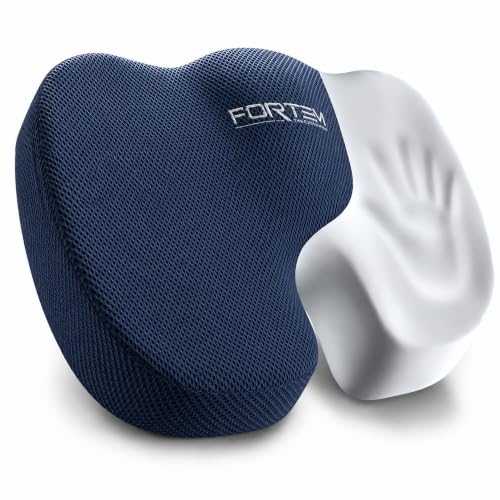 FORTEM Seat Cushion, Office Chair Cushion for Tailbone Sciatica Pain Relief - color: Blue, size: X-Large