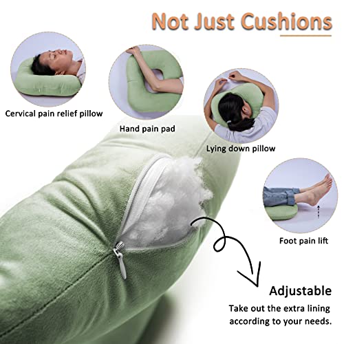 Hshbxd Donut Pillow, Tailbone Cushion for Wheelchair, Office and Travel - color: Light Green