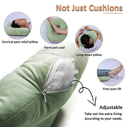 Hshbxd Donut Pillow, Tailbone Cushion for Wheelchair, Office and Travel - color: Light Green