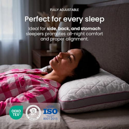 IWS I WANNA SLEEP Premium SnowTouch® Adjustable Size Pillow - color: Queen, size: Pack of 1