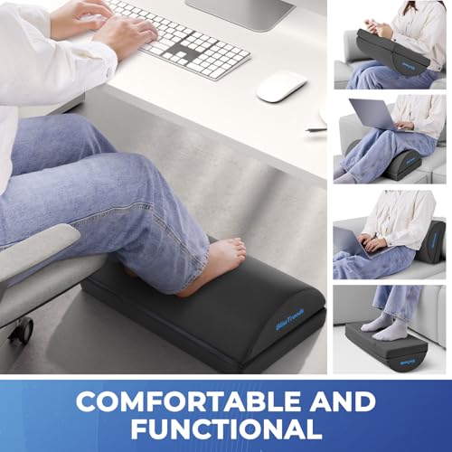 BlissTrends Foot Rest Under Desk, Foot Stool with 2 Adjustable Heights - color: Gray, size: XX-Large