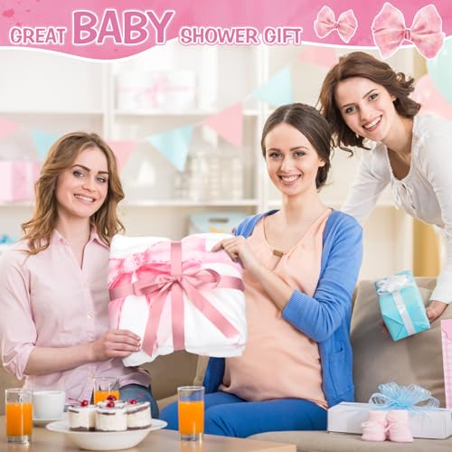 Mindsoft Baby Monthly Milestone Blanket Pink Bow Monthly Milestone Blanket - color: Pink, size: Bow