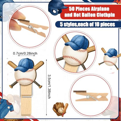 Patelai 321 Pcs Baby Shower Games Supplies, Baseball - style: Baseball