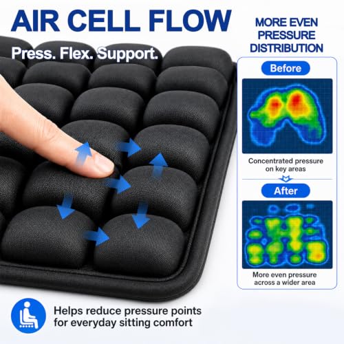 Airplane Seat Cushion, Inflatable Travel Cushion for Long Flights