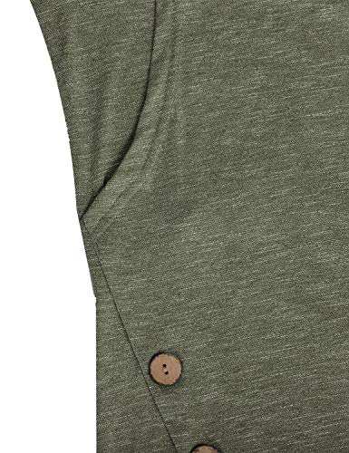 connche Women's Button Side Maternity Tunic Nursing Tops for Breastfeeding - color: Olive Green, size: Small