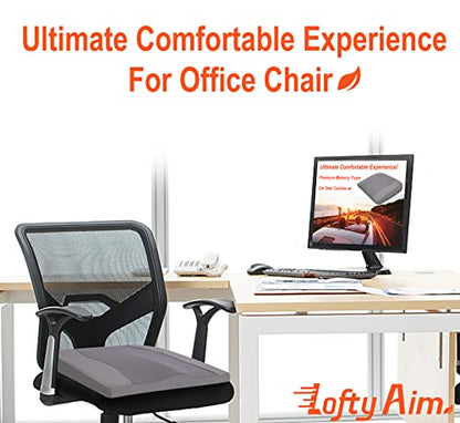 Lofty Aim Car Seat Cushion, Memory Foam Car Seat Cushions for Long Driving - color: Gray