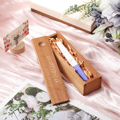 Qunclay Pregnancy Test Gifts Box Keepsake Announcement - color: Brown