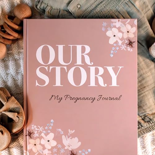Pregnancy Journal Baby Book – 11” x 8.5” Hardcover Keepsake with Lay-Flat Binding, 3 Sticker Pages, Gift for Expecting Moms, First-Time Mom, Pregnancy Memory Book