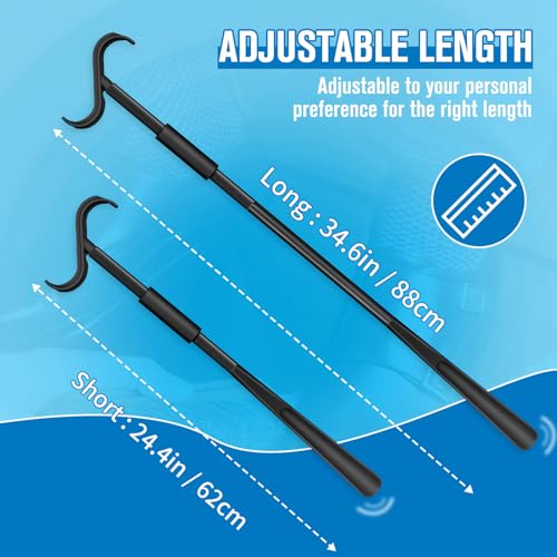 (Pack of 2) 35" Long Dressing Stick, Shoe Horn, Sock Remover Tool & Sock Aid Device