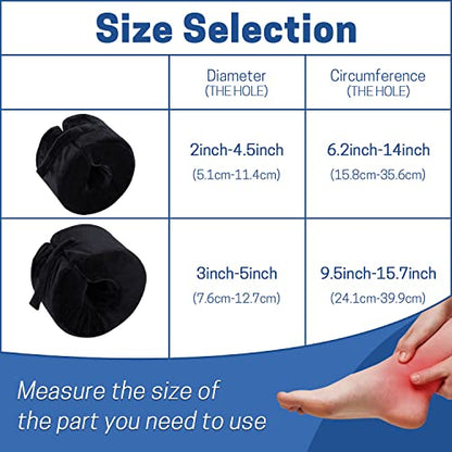 Foot Elevation Pillow Ankle Heel Protector Wedge Foot Support Cushion - color: Medium Black