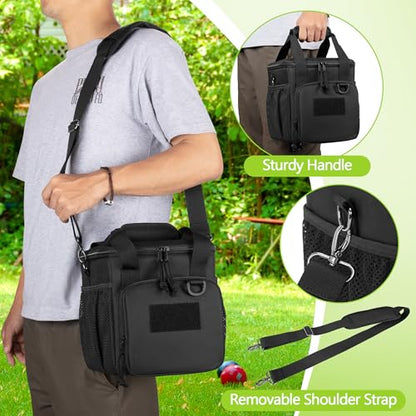 DSLEAF Bocce Ball Carry Bag for 8 Balls, Bocce Ball Storage Bag, Bag Only