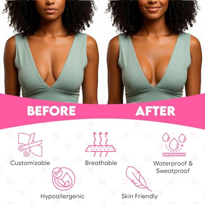 Boob Tape, Silicone Nipple Covers, Invisible, Strapless Dress Accessories