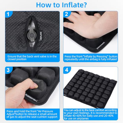 Sodurue Travel Cushion, Airplane Seat Cushion for Long Flights