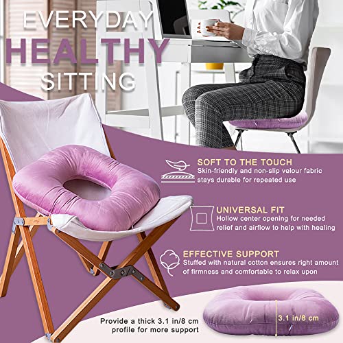 Donut Pillow for Tailbone Pain, Hemorrhoid Pillow (Fuchsia Pink) - color: Fuchsia Pink