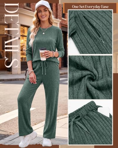 Huukeay 2 Piece Nursing Breastfeeding Set - color: Gray Green, size: X-Large
