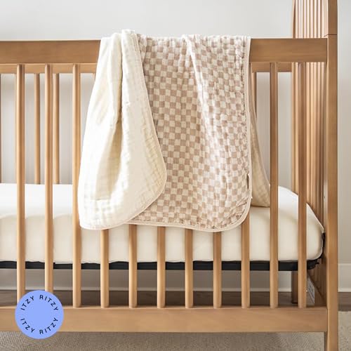 Itzy Ritzy Baby Blanket, Soft Cotton Muslin Multi-Use Blanket, Checkerboard - color: Checkerboard