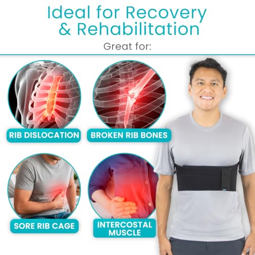 Vive Broken Rib Brace for Women, Men - Rib Cage Support Belt for Fractured - size: Medium