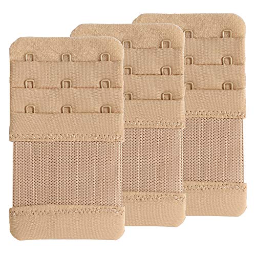 SAMGU Women's Bra Extenders 2 Hook/3 Hook/4 Hook/5 Hook/6 Hook Soft Stretchy - color: Skin Color