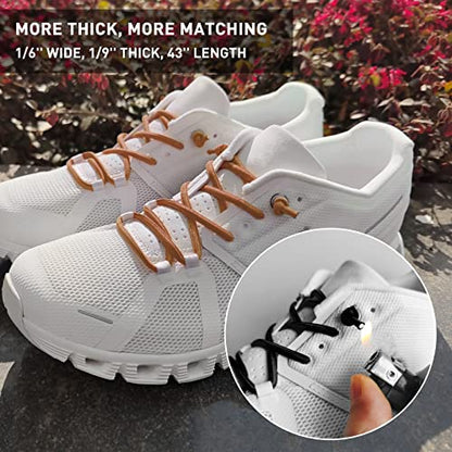 3 Pairs Elastic No Tie Shoe Laces, Stretch Bungee Laces - color: Navy+light Brown+deep Red
