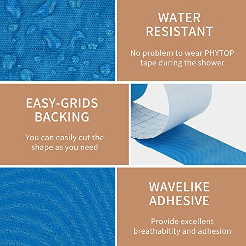 Physio Kinesiology Tape 2 Rolls Blue Uncut for Pain Relief & Recovery - color: Blue