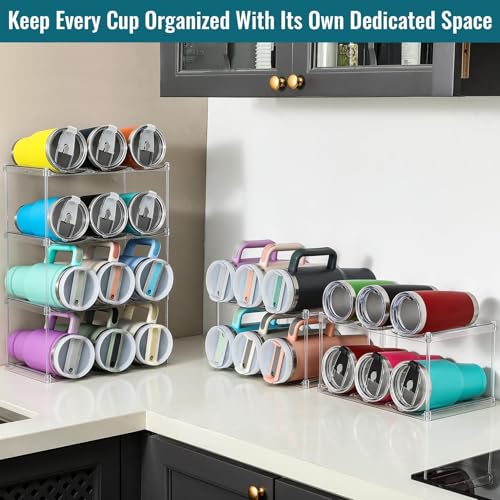 Premium Water Bottle Organizer for Stanley 40OZ & Various Bottles, Tumblers - size: 2 Tier for 6